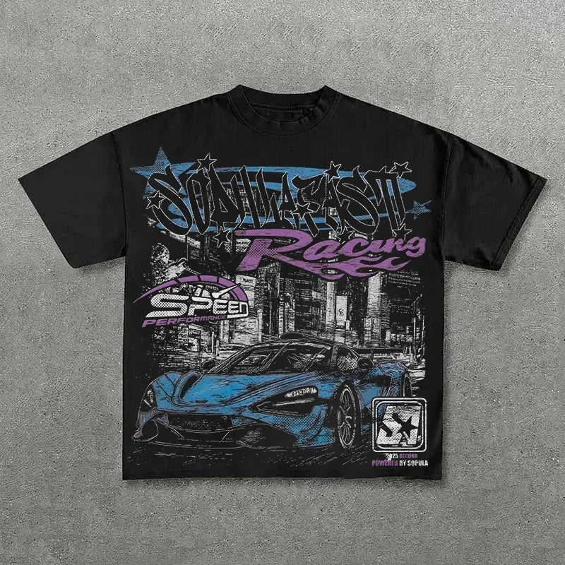 "Vintage Oversized Streetwear Graphic Tee"