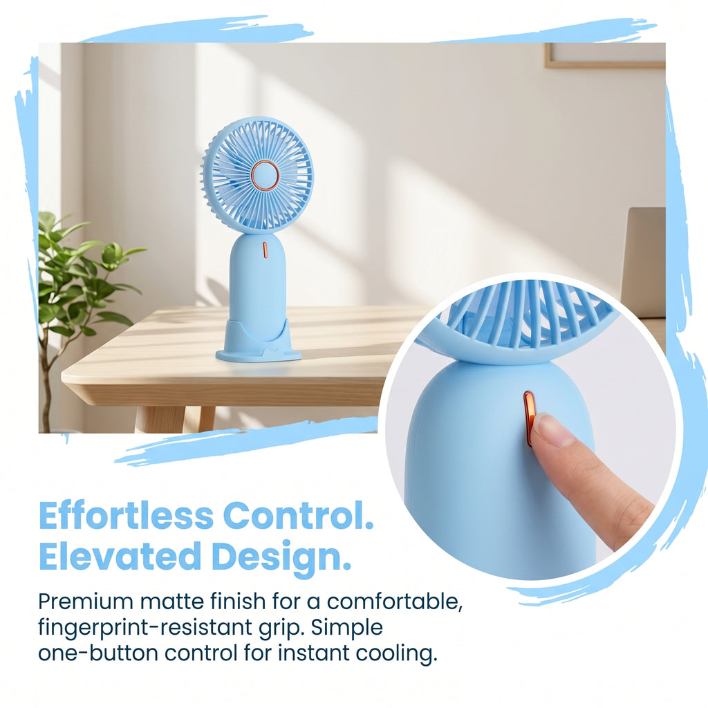 "AeroPocket™ - USB-C Rechargeable Mini Hand Fan"