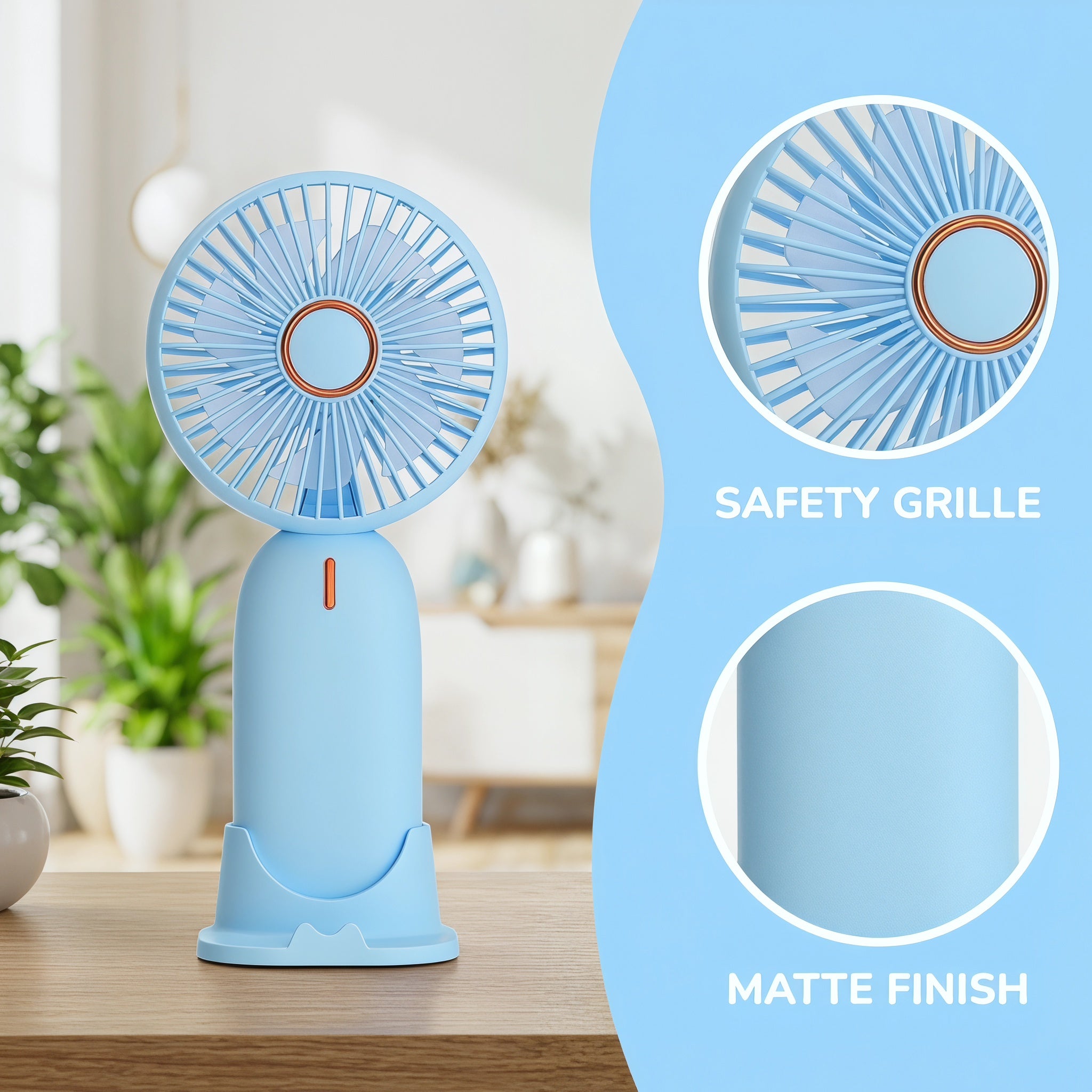 "AeroPocket™ - USB-C Rechargeable Mini Hand Fan"